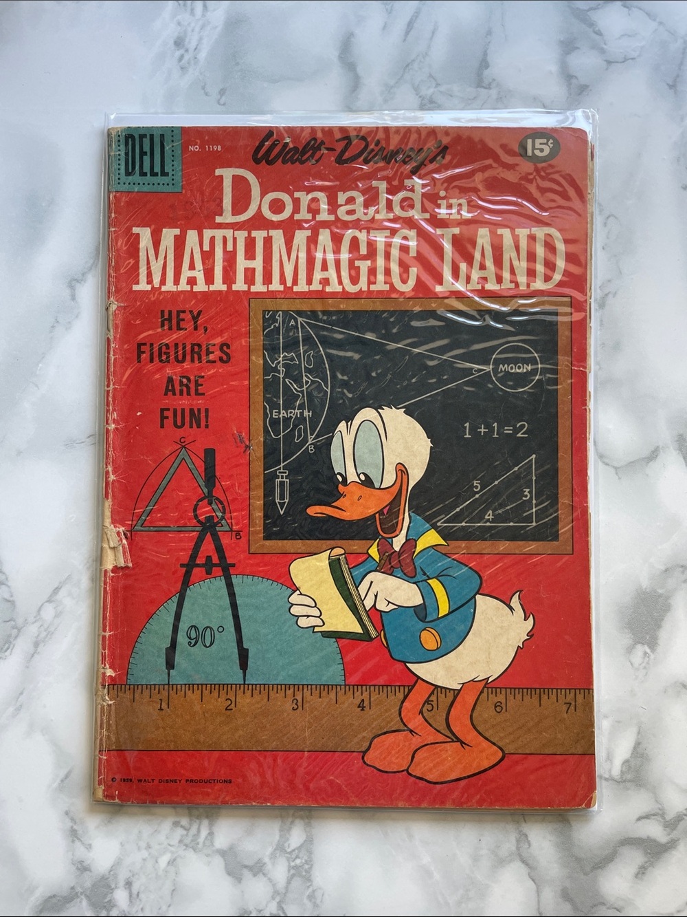 Walt Disney Donald In Mathmagic Land  1959  DELL Comic - poor
